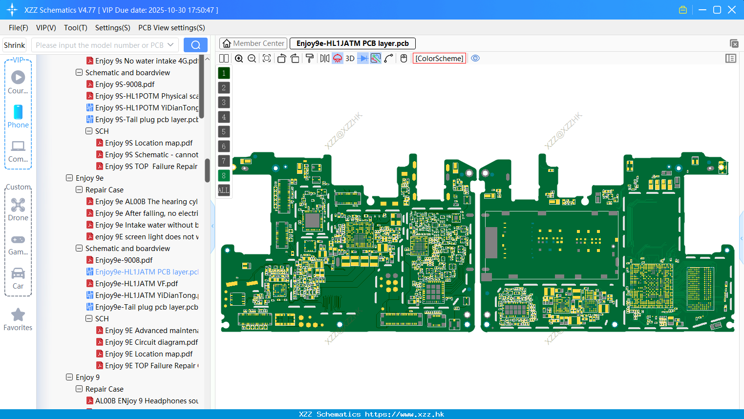 Huawei Enjoy9e-HL1JATM PCB Layer